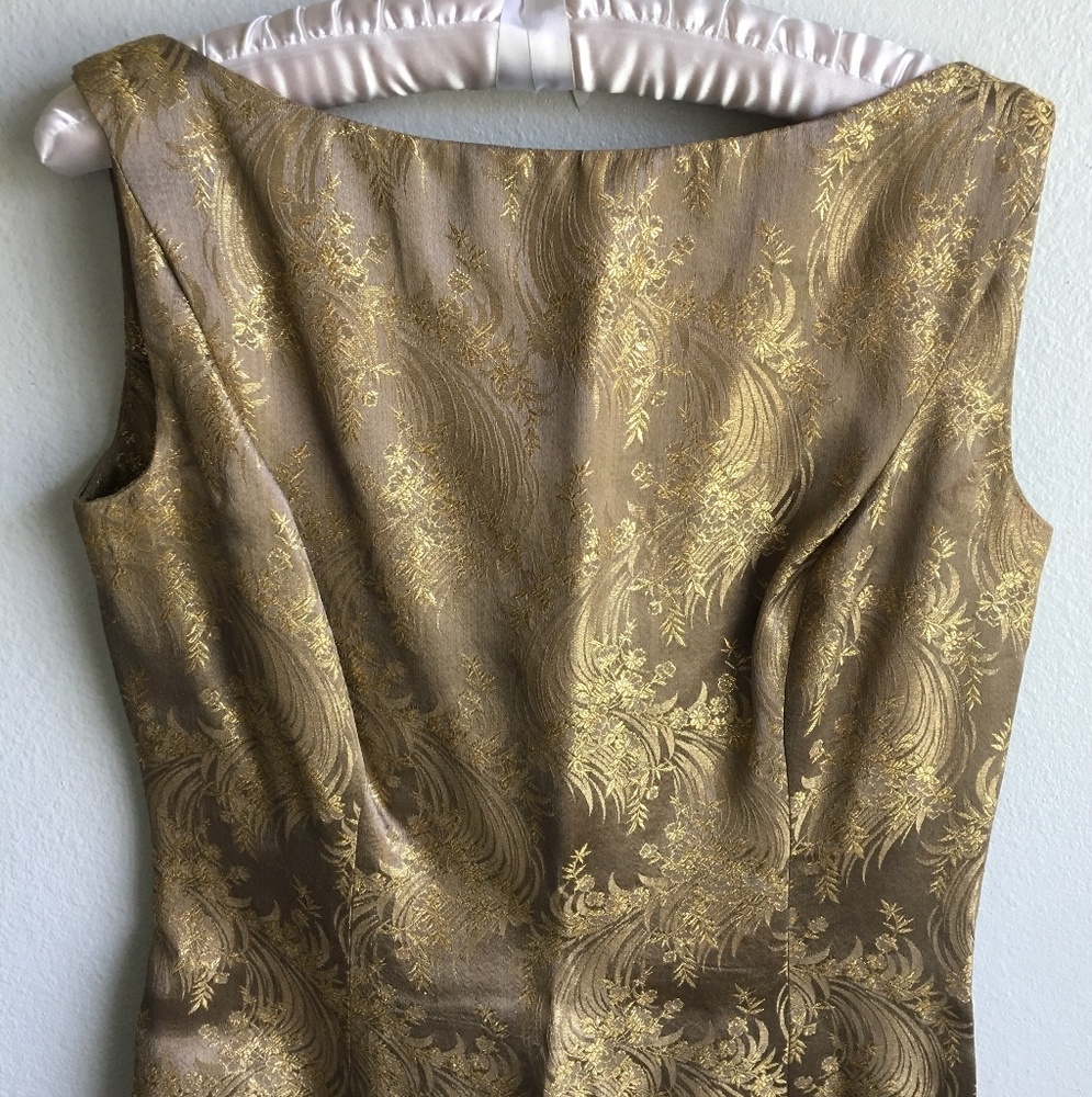 Vintage Golden Gal Wiggle Dress